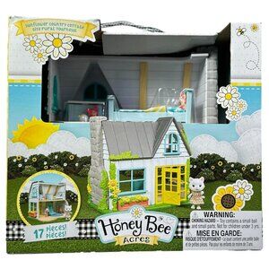 Honey Bee Acres Sunflower Country Cottage Dollhouse Playset 17 Pieces New